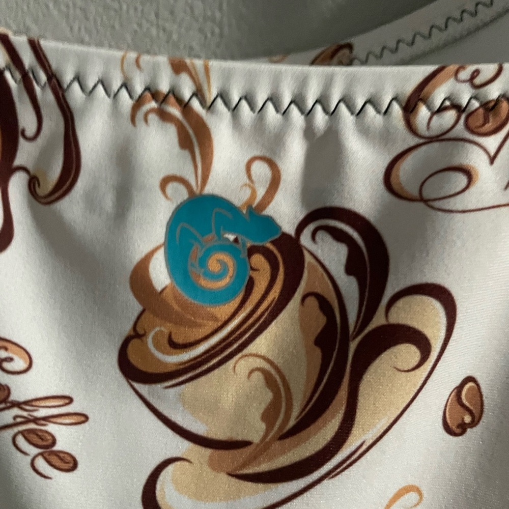 Coffee patterned leotard size L - Picture 3 of 4